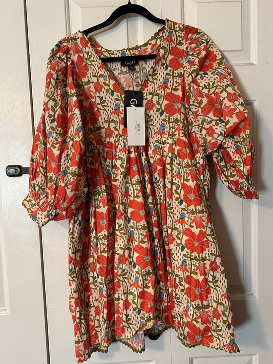Gigio Dresses & Skirts - Floral Puff-Sleeve Dress